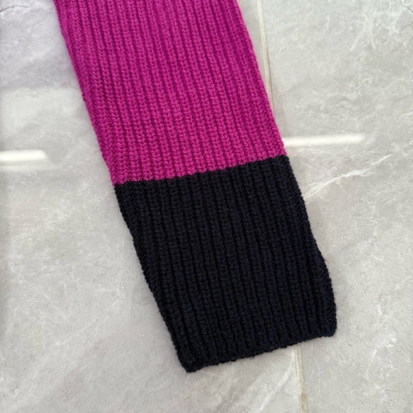 Women’s Talbots Ribbed Color Block Long Sleeve V-Neck Sweater XS - Picture 9 of 16